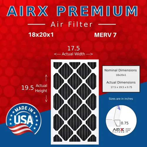Miniatura 2 de AIRx Filters WICKED CLEAN AIR - Filtro de aire de carbono de 18 x 20 x 1, MERV 7, eliminador de olores, paquete de 6 compatibles con aire