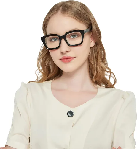 Miniatura 3 de 3 Pack Oversize Square Design Reading Glasses for Women, Blue Light Blocking Computer Reader
