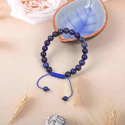 Miniatura 148 de AD Beads Pulseras de piedras preciosas unisex de 0.315 pulgadas (0.315 in), macramé curativo ajustable de 7 a 9 pulgadas Usa esta pulsera