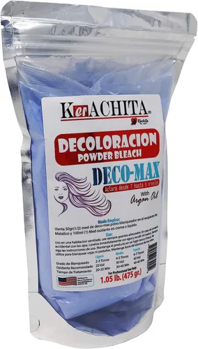 Miniatura 4 de Aclarador profesional para reflejos del cabello, decoloración, resaltado, balayage, kerachita en polvo, decolorante, azul, Deco-Max, Decoloracion
