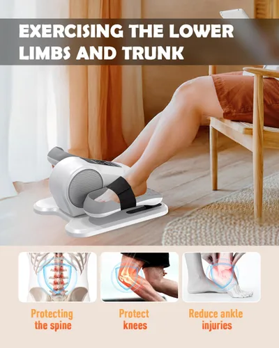 Miniatura 2 de Yagud Under Desk Machine, Electric Elliptical Leg Exerciser for Senior, 13 Adjustable Speeds Quiet and Portable Seated Pedal Exerciser for Training