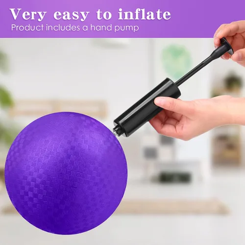 Miniatura 5 de Yunsailing Paquete de 24 bolas de Dodgeballs a granel de 6 pulgadas de operación de Navidad, bolas inflables de goma con bomba para niños y adultos