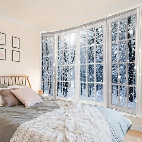 Miniatura 23 de HVEST Tapiz de cielo estrellado, nieve, montaña, para colgar en la pared, bosque de pinos, tapices para dormitorio, sala de estar, decoración