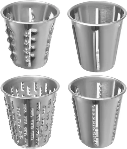 Miniatura 9 de VEVOR Rallador de queso rotativo, mandolina rotativa de zinc para verduras, mandolina manual de queso con 5 conos de corte de acero inoxidable
