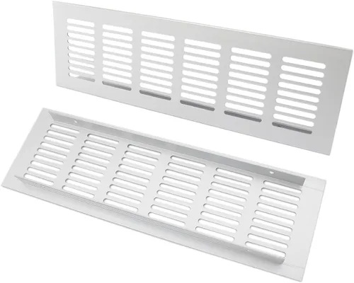 Miniatura 3 de 2 PCS Rejilla de Ventilación, TTZEZE Rejilla de Ventilación de Aleación de Aluminio Resistente Rectangular de Metal con Listones Cubierta