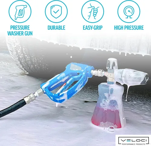 Miniatura 3 de MTM Hydro Acqualine SGS35 Pistola de Lavadora a Presión con Conexiones Rápidas de Acero Inoxidable y Giratorio Activo, Alta Presión 4000 PSI Grado
