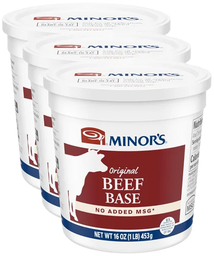 Miniatura 8 de Minor's Base de Res y Caldo, Ideal para Sopas y Salsas, 0 Gramos de Grasas Trans, Sin MSG Añadido, 16 oz (Paquete de 3)