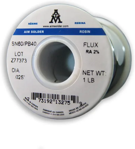 Miniatura 4 de AIM Soldera 60-40 Alambre de Soldadura con Núcleo de Resina de Estaño y Plomo para Soldadura Eléctrica 0.032pulgadas, 1lb (0.8mm / 454g)