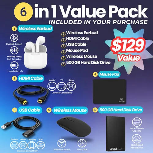 Miniatura 2 de Lenovo IdeaPad Laptop Business Student 2025, pantalla de 14 pulgadas, procesador Intel de doble núcleo, 12 GB de RAM + 884 GB de almacenamiento