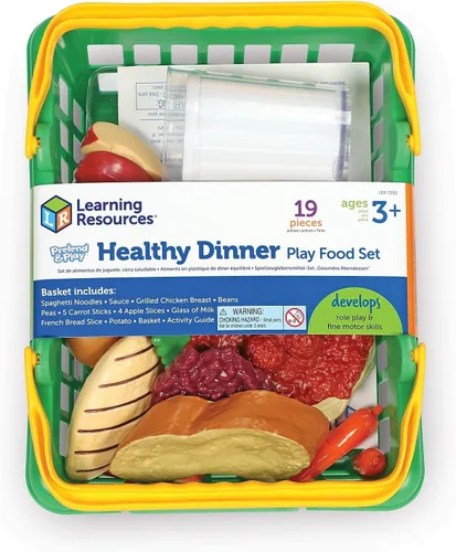 Miniatura 4 de Learning Resources Canasta de cena saludable - 19 piezas, a partir de 3 años, comida de simulación para niños pequeños, juguetes de aprendizaje