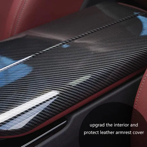 Miniatura 4 de para BMW Serie 5 E60 E61 F10 F11 G30 G32 2004-2021 Cubierta de Caja de Reposabrazos de Coche Color Fibra de Carbono Caja de Consola Central Panel