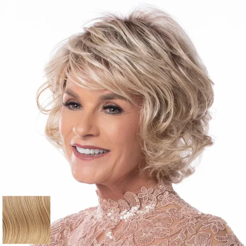 Miniatura 13 de Toni Brattin Encantadora peluca – Corte largo hasta el hombro con capas voluminosas y ondas de rizo suave cónicas – Fibra resistente al calor que se