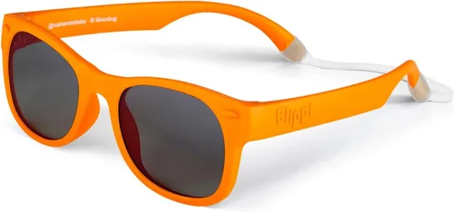 Miniatura 9 de Blippi Gafas de sol espejadas, flexibles, polarizadas, color naranja para niños con lentes espejadas azules