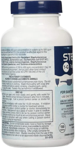 Miniatura 6 de Edwards-Councilor S150E48 - Tabletas desinfectantes de esteramina (Sanitabs), botella de 150 unidades, paquete de 6