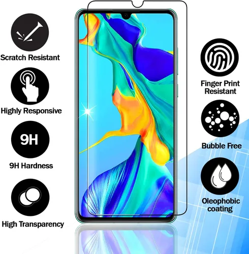 Miniatura 2 de RKINC Protector de pantalla [paquete de 4] para Samsung Galaxy A12 / Galaxy A02S / A12 Nacho, protector de pantalla de vidrio templado, 0.013 in