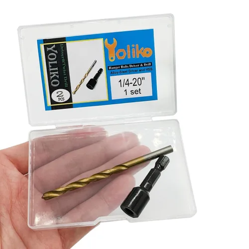 Miniatura 6 de 2 destornilladores y taladros de perno de suspensión, destornillador de acero de aleación con taladro giratorio HSS para tornillos de madera