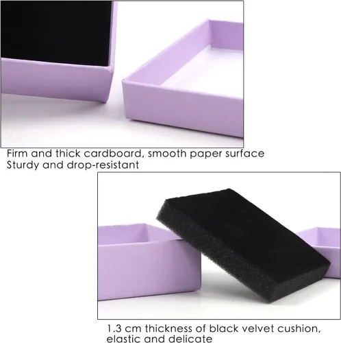 Miniatura 31 de Caja de regalo, caja de regalo, caja de regalo, 12 cajas de regalo cuadradas de cartón para joyas, caja de regalo de papel de cartón relleno