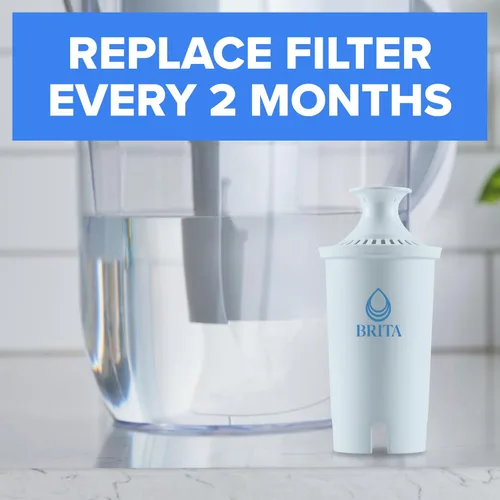 Miniatura 3 de Brita Filtro de agua Plus, sin BPA, filtro de repuesto de alta densidad para jarras y dispensadores, reduce 2 contaminantes*, dura dos meses o 40