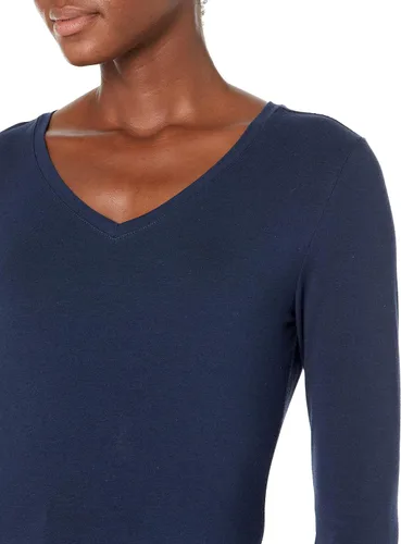 Miniatura 4 de Tienda Essentials Camiseta de manga 34 con cuello en V para mujer (disponible en tallas grandes), varios paquetes