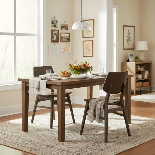 Miniatura 47 de Alaterre Furniture Calais Dining - Juego de 2 sillas de comedor moderno de mediados de siglo, juego de sillas de madera maciza con diseño