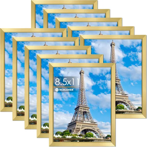Miniatura 11 de NEXCOVER Portarretratos de 8.5 x 11 pulgadas, color negro, 10 unidades, marcos de fotos de 8.5 x 11 pulgadas con plexiglás HD inastillable, marcos