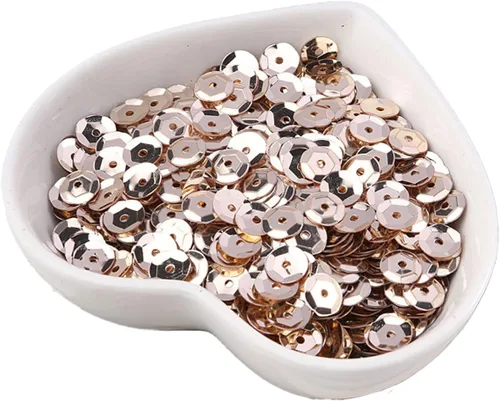 Miniatura 14 de Zhiheng Surtido de 4 tamaños de 0.157 in, 0.197 in, 0.236 in, 0.315 in, lentejuelas redondas con agujeros, paillettes redondos para costura, boda