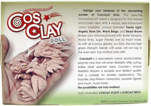 Miniatura 2 de Cosclay Muñeca - Beige cálido - Suave - Arcilla polimérica flexible (1 libra)