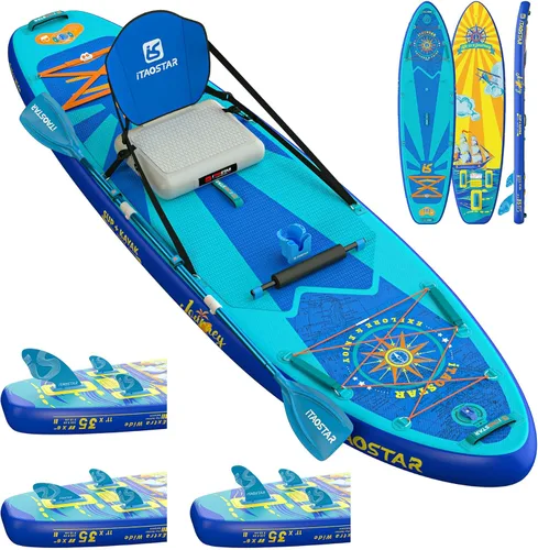Miniatura 9 de iTAOSTAR Journey Tabla de Paddle de 11'6" / 11'×34" / 11'×35" Extra Ancha, Accesorios Premium de Tabla SUP Todo-en-Uno, Aletas Personalizadas