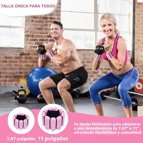 Miniatura 6 de Pesas de tobillo para mujeres y hombres, pulsera de entrenamiento con peso ajustable para muñeca para entrenamiento en casa, entrenamiento de Rosa