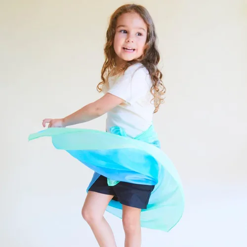 Miniatura 4 de Sarah's Silks Telas Encantadas de Seda, Bufandas 100% de Seda para Niños y Pequeñitos, Juguetes Sensoriales Bufandas Cuadradas Brillantes