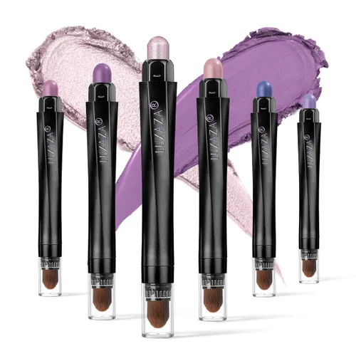 Miniatura 23 de 10 barras de sombra de ojos, brillo y neutro, color rosa champán, metálico, lápiz de sombra de ojos color crema con resistente a las manchas y al