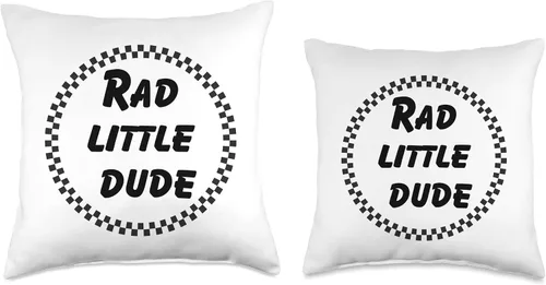 Miniatura 3 de rad little dude throw pillow Almohada decorativa para habitación, 16 x 16 pulgadas, multicolor