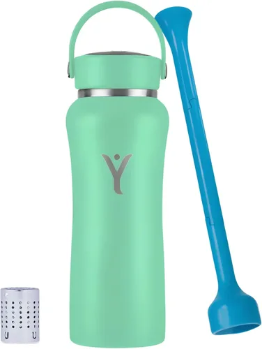 Miniatura 15 de DYLN - Botella de agua de hidrógeno Crea agua alcalina hidratante rica en hidrógeno hasta 9 pH Botella de agua de acero inoxidable aislada al