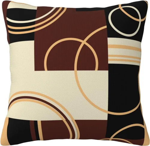 Miniatura 9 de Fundas de almohada de 18 x 18 pulgadas, diseño geométrico de remolinos en espiral, fundas de cojín con rayas abstractas de rayas geométricas a