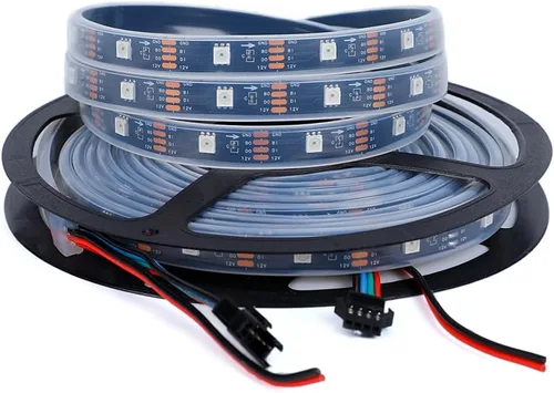 Miniatura 13 de WS2812B - Tira de LED de 12 V WS2815 (WS2812B actualizado) con luz direccionable individualmente, tira de LED programable con conectores JST-SM de 4