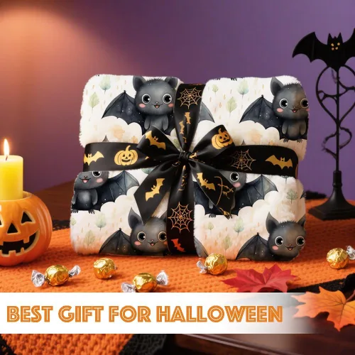 Miniatura 7 de Manta de murciélago de Halloween para bebé, regalo súper suave, manta acogedora para recién nacido, manta de recepción para bebé, manta para cuna