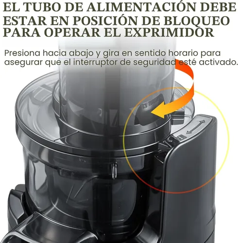 Miniatura 8 de Elite Gourmet EJX600 Exprimidor de zumo masticante compacto para espacios pequeños, exprimidor de prensa fría de zumo, rico en nutrientes