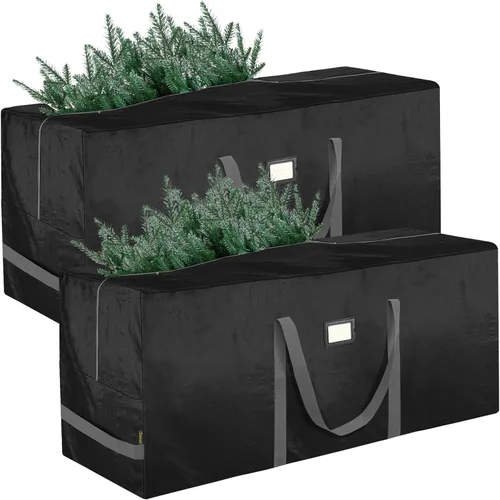 Miniatura 15 de BALEINE Bolsa de almacenamiento para árbol de Navidad de 7.5 pies, bolsa para árbol de Navidad artificial extragrande resistente con asas reforzadas