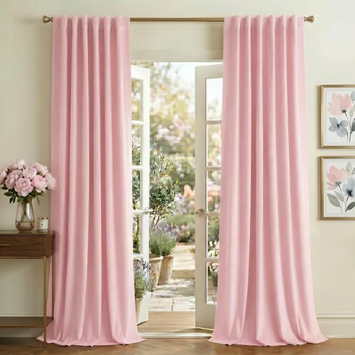 Miniatura 27 de NICETOWN Cortinas de terciopelo blanco marfil de 10 pies de largo para techos altos, cortinas extralargas con aislamiento térmico para ventanas