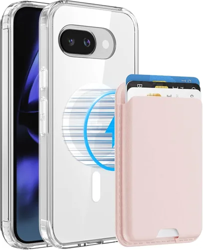 Miniatura 15 de Funda magnética para Google Pixel 9A, cartera magnética desmontable con tarjetero [compatible con MagSafe] de grado militar, a prueba de golpes