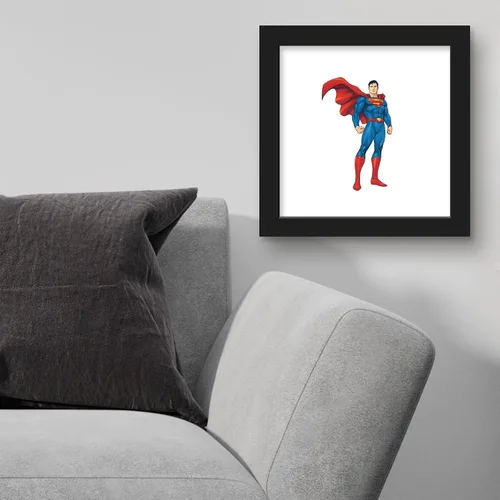 Miniatura 3 de Trends International Gallery Pops DC Comics Superman - Póster artístico de pared con pose de héroe, 12 x 12 pulgadas, versión enmarcada en negro