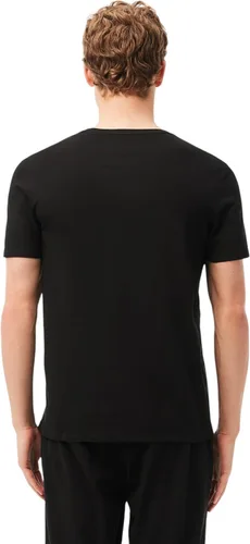 Miniatura 3 de Lacoste Camiseta de cuello redondo de ajuste regular 100% algodón para hombre, paquete de 3