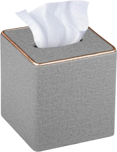 Miniatura 8 de Funda de caja de pañuelos de cuero cuadrado, actualización 99% compatible de gran tamaño, soporte de caja de pañuelos cúbico para papel facial
