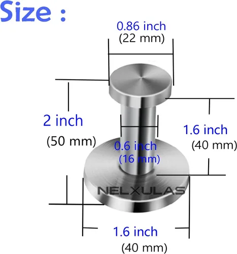 Miniatura 5 de Ganchos cortos de acero inoxidable cepillado para toallas de baño, gancho de montaje en pared súper resistente, apto para dormitorio, sala de estar