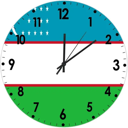 Miniatura 46 de Cheyan Reloj de pared con bandera de Canadá de 12 pulgadas, silencioso, sin tictac, de PVC, funciona con pilas, reloj redondo decorativo, regalo