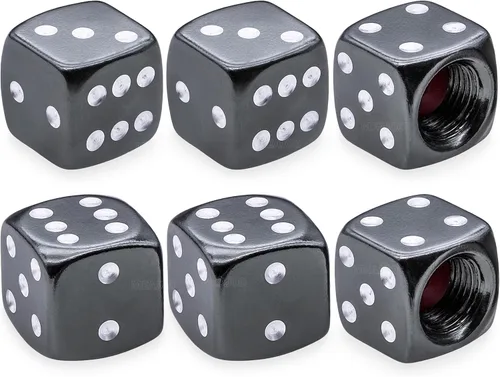 Miniatura 10 de 8 piezas de tapas de vástago de válvula de neumático, tapas de válvula de neumático de acero inoxidable, tapas de válvula de rueda para autos