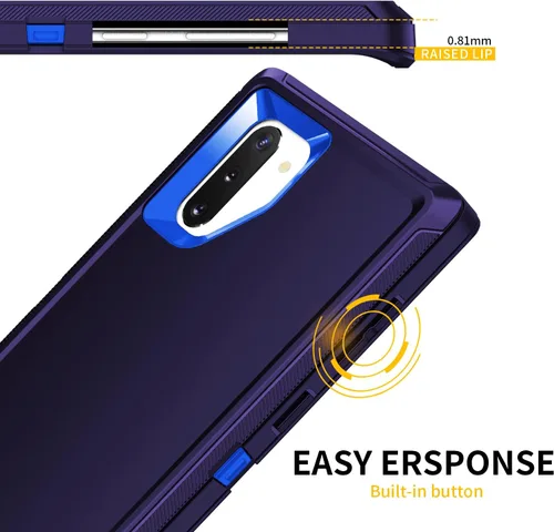 Miniatura 4 de Funda para Galaxy Note 10 Plus, a prueba de golpes, a prueba de caídas, a prueba de polvo, protección de cuerpo completo de 3 capas, funda rígida