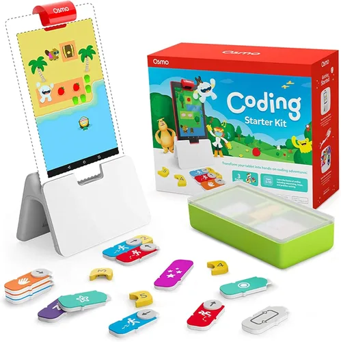 Osmo - Kit de inicio de codificación para tablet Fire - 3 juegos educativos de aprendizaje Edades 5-10+ - Aprende a codificar, fundamentos de
