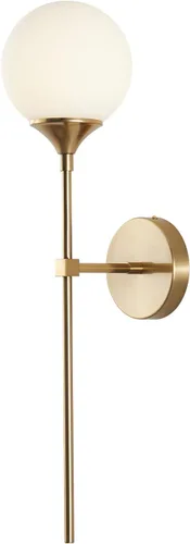 Miniatura 9 de KCO Lighting - Aplique de pared montado en la pared de latón cepillado dorado, lámpara de pared moderna de mediados de siglo, lámpara de pared Oro +