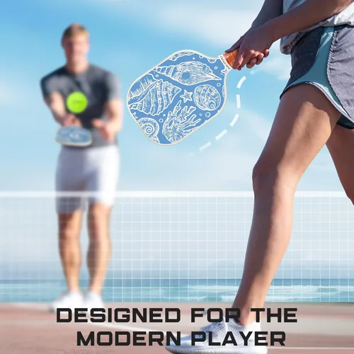 Miniatura 4 de niupipo Pickleball Paddles Set of 2/4/1, USAPA Approved Carbon Fiber & Fiberglass Hybrid, Easy Power, Polypropylene Honeycomb Core, Cushioned 4.72
